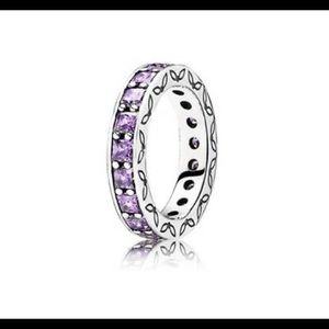 Pandora Infinity Ring - Fuchsia/Purple